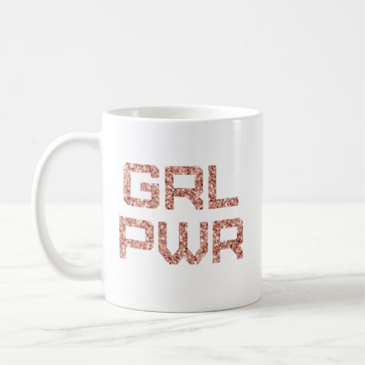 GRL PWR - コーヒーマグカップ (左)
