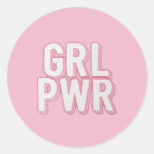 GRL PWR ラウンドシール (正面)