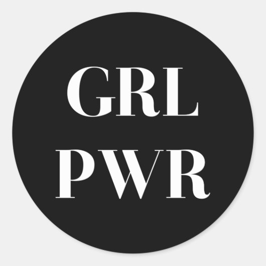 GRL PWR ラウンドシール (正面)
