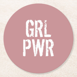 GRL PWR - ラウンドペーパーコースター