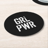 GRL PWR - ラウンドペーパーコースター (アングル)