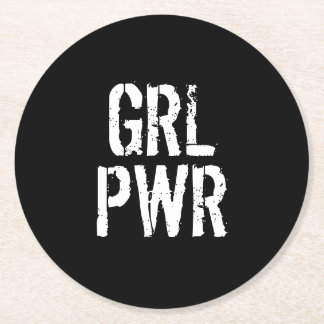 GRL PWR - ラウンドペーパーコースター