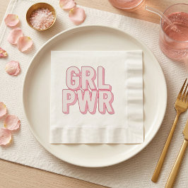 GRL PWR 縁ありランチョンナプキン