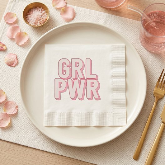 GRL PWR 縁ありランチョンナプキン