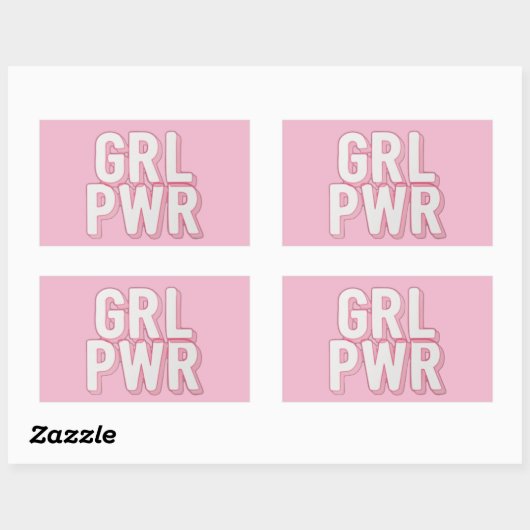 GRL PWR 長方形シール (シート)