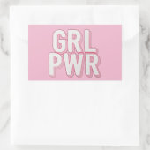GRL PWR 長方形シール (バッグ)
