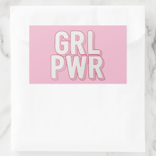 GRL PWR 長方形シール (バッグ)