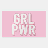 GRL PWR 長方形シール (正面)