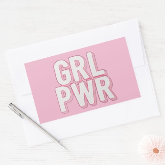 GRL PWR 長方形シール (封筒)
