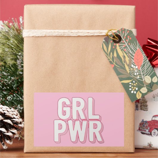 GRL PWR 長方形シール (クリスマス)