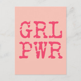 GRL PWR (girlpower) -おもしろい引用文はがき ポストカード