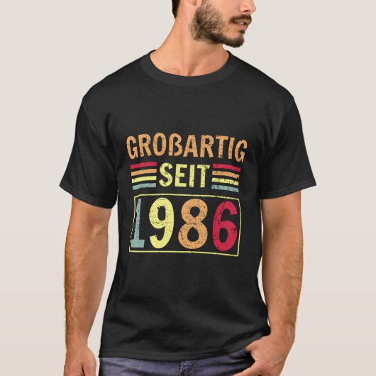 Groaheiig Seit 1986グリーティング誕生B-Day Tシャツ (正面)