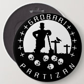 Grobari Partizan Lobanje  缶バッジ (正面&裏面)