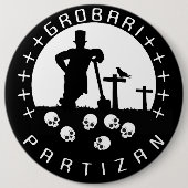 Grobari Partizan Lobanje  缶バッジ (正面)