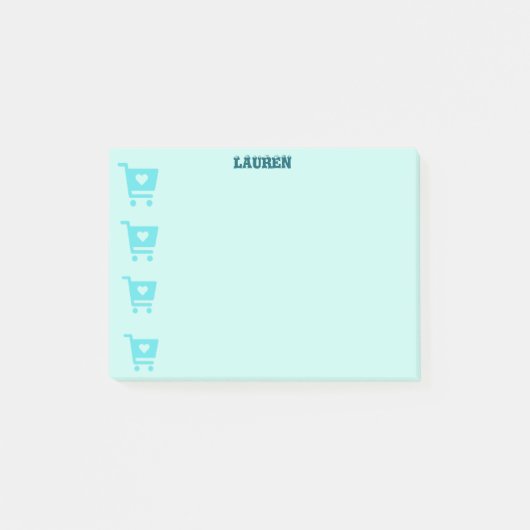 Grocery cart post it note reminder ポストイット (正面)