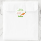 Grocery Delivery Service Thank You Review Stars ラウンドシール (バッグ)