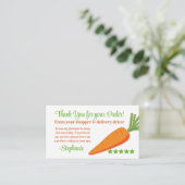 Grocery Delivery Service Thank You Review Stars 名刺 (スタンド正面)