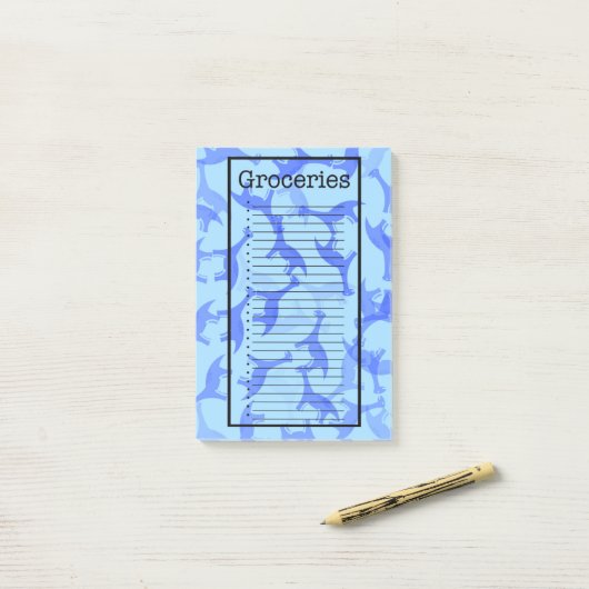 Grocery List Dinosaur Post it Notes ポストイット (デスク上)