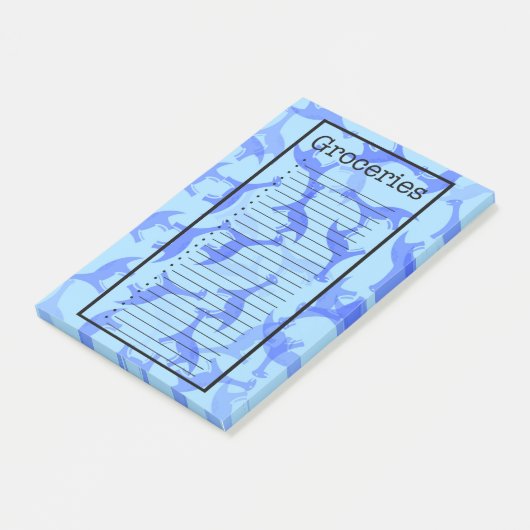 Grocery List Dinosaur Post it Notes ポストイット (アングル)