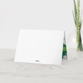 Groen klavertje vier blaadjes. St. Patrick's Day カード (裏面)