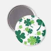 Groen klavertje vier bladjes.聖パトリックの日 マグネット (正面/裏面)