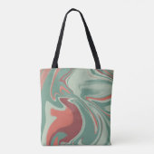 Groen oranje grafisch design トートバッグ (裏面)