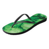 Groene teenslippers met wolkig abstract desgin ビーチサンダル (アングル)