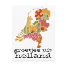 Groetjes Uit Holland国地図パッチワークスタイル