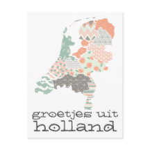 Groetjes Uit Holland国地図パッチワークスタイル