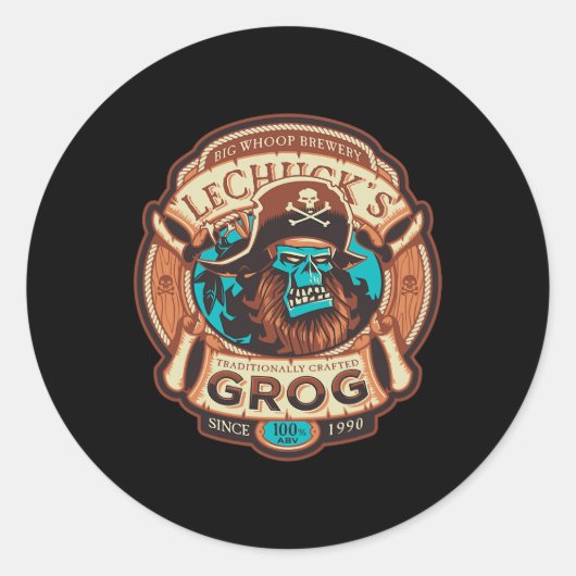 Grog - Craftt Beer - Monkey Islands 1 ラウンドシール (正面)