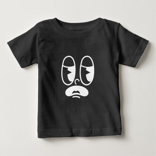 Groggy Glitch Face ベビーTシャツ (正面)