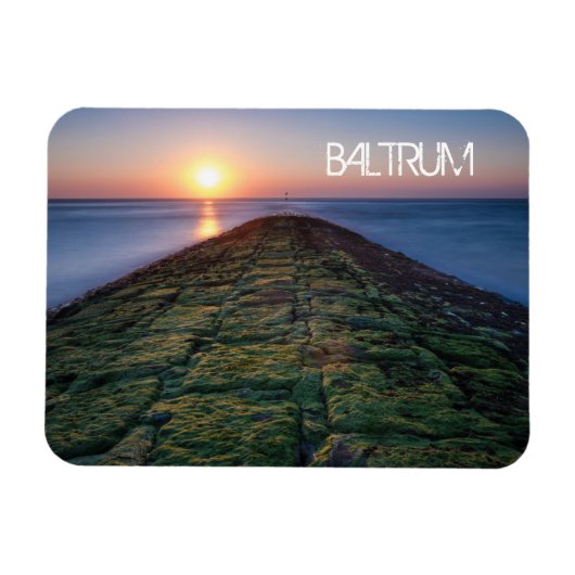 Groin, Breakwater, Baltrum Island, East Frisia Po マグネット (横)