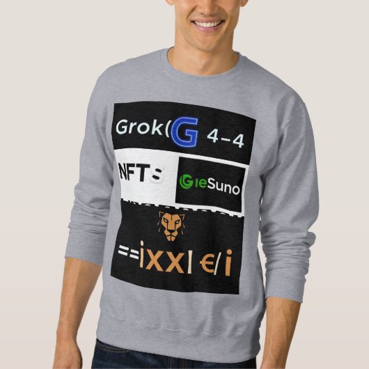 Grok4人工知能パーフェクトアイディアTシャツ スウェットシャツ (正面)