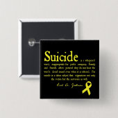 Grollmanの引用文の自殺の防止の眼識 缶バッジ (正面&裏面)