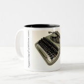 Groma Kolibriのタイプライター ツートーンマグカップ (正面左)