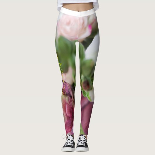 Gröna leggings i unik design  レギンス (正面)