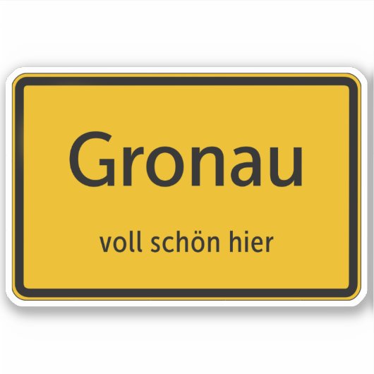 Gronau Aufkleber Sticker Autoaufkleber シール (正面)