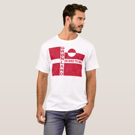 Grønland Er Ikke Til Salg Flag Tシャツ (正面フル)