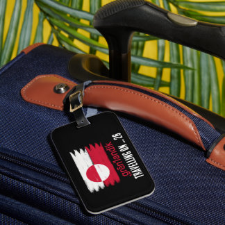 Grönland flagge mit Reisedatum   ラゲッジタグ