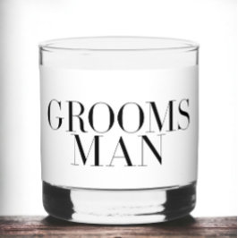  groom のためのモダンでシンプルな名入れギフト ウイスキーグラス