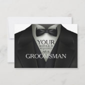  groom の仲間募集 ウェディングパーティーのお願い 招待状 (正面)