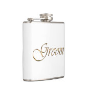  groom, ゴールドスクリプト エレガントチック ホワイト フラスク (右)