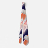  groom メンズ 現代 カラー ブロック ローズゴールド ネイビー コーラル ネクタイ (裏面)