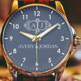 Groom and bride wedding keepsake newlyweds 腕時計