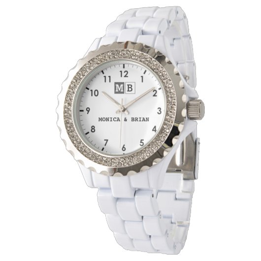 Groom and bride wedding keepsake newlyweds 腕時計 (アングル)