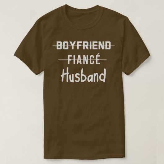 Groom Boyfriend Fiance Husband Wedding Just Marrie Tシャツ (デザイン正面)