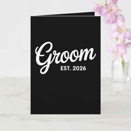 Groom Est 2026 Matching Getting Ready Wedding カード (蘭)