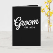 Groom Est 2026 Matching Getting Ready Wedding カード (黄色い花)