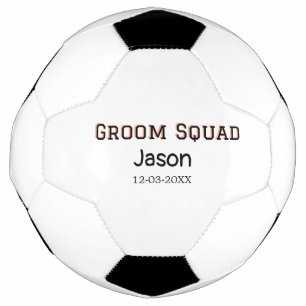 Groom Groomsmanバチェロレッテの追加の名前 サッカーボール