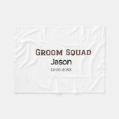 Groom Groomsmanバチェロレッテの追加の名前 フリースブランケット (正面(横))